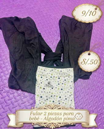 Fular 02 piezas para bebé - Algodón PIMA