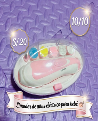  Lima eléctrica p/ uñas de bebé – Suave y práctica